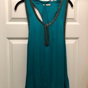 NWT. Stunning Sleeveless silk top with sequins
